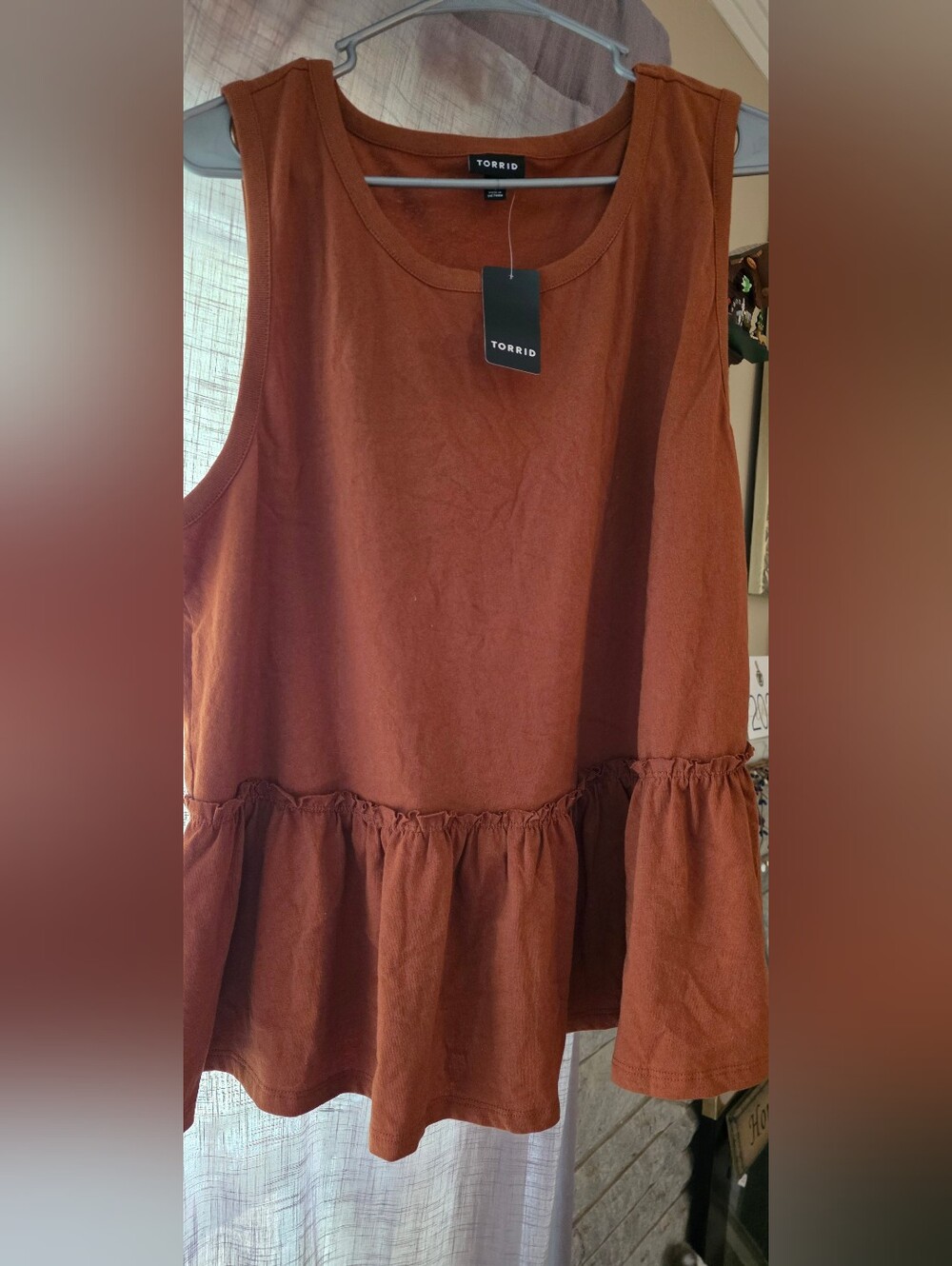 torrid Rust Peplum Tank Top - Picture 4 of 4